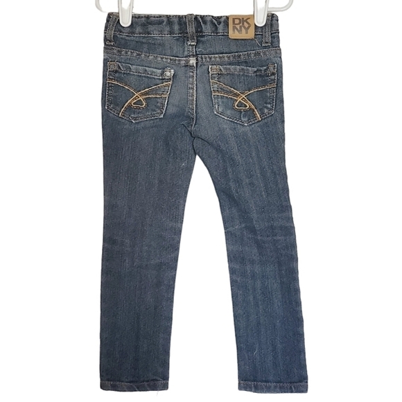 K1250 * DKNY Girls Jeans Medium Wash Denim Size 4 - Picture 3 of 9